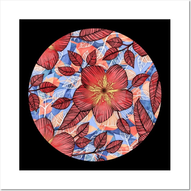 Coral Summer - a hand drawn floral pattern Wall Art by micklyn